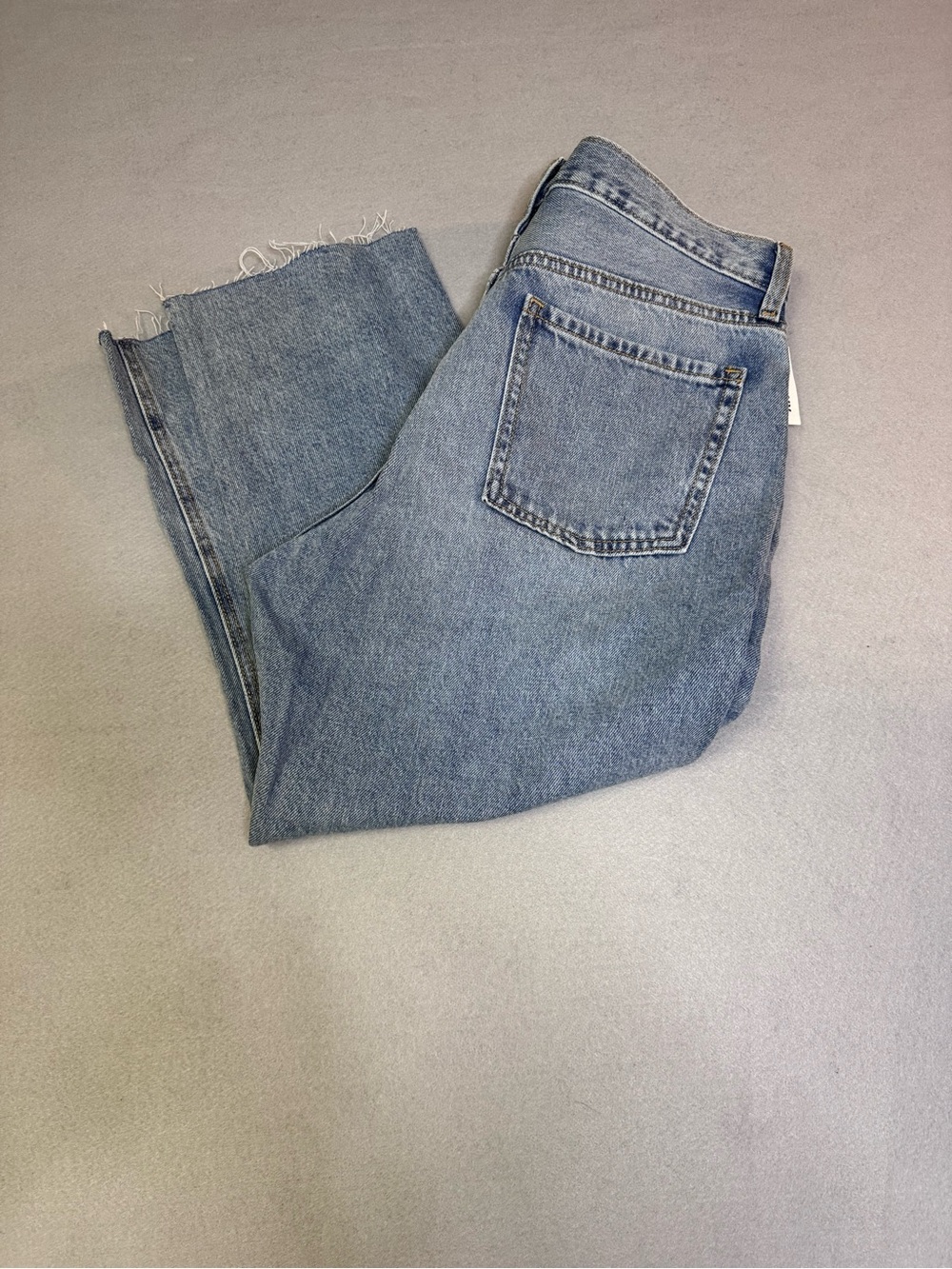 Old Navy Light Blue High-Rise Slouchy Straight Crop Jeans Womens size 12